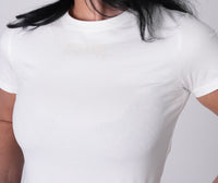 The Off Script Baby Tee White/Cream