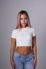 The Off Script Baby Tee White/Cream