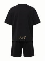 Black Set - Tee and Shorts — black set back