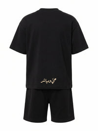 Black Set - Tee and Shorts — black set back