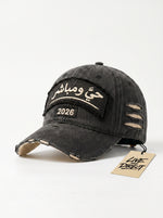 Cap - Charcoal Distressed — cap charcoal angled hangtag