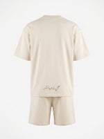 Cream Set - Tee and Shorts — cream set back
