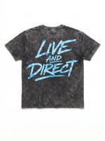 Grey Acid Wash Tee - Baby Blue Camo — flat lay