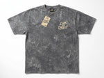 Grey Acid Wash Tee - Cream Camo — flat lay